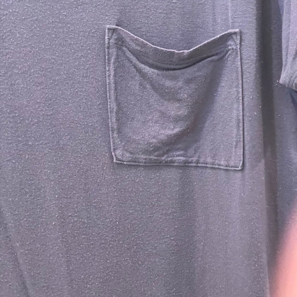 Slouchy V-Neck Pocket Tee | Dark Navy Ultra Soft Modal Feel 1X - Picture 5 of 7